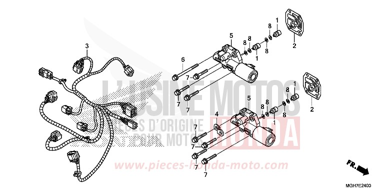 SOLENOIDE LINEAIRE de VFR1200X "Crosstourer" DCT PEARL GLARE WHITE (NHB53B) 2015
